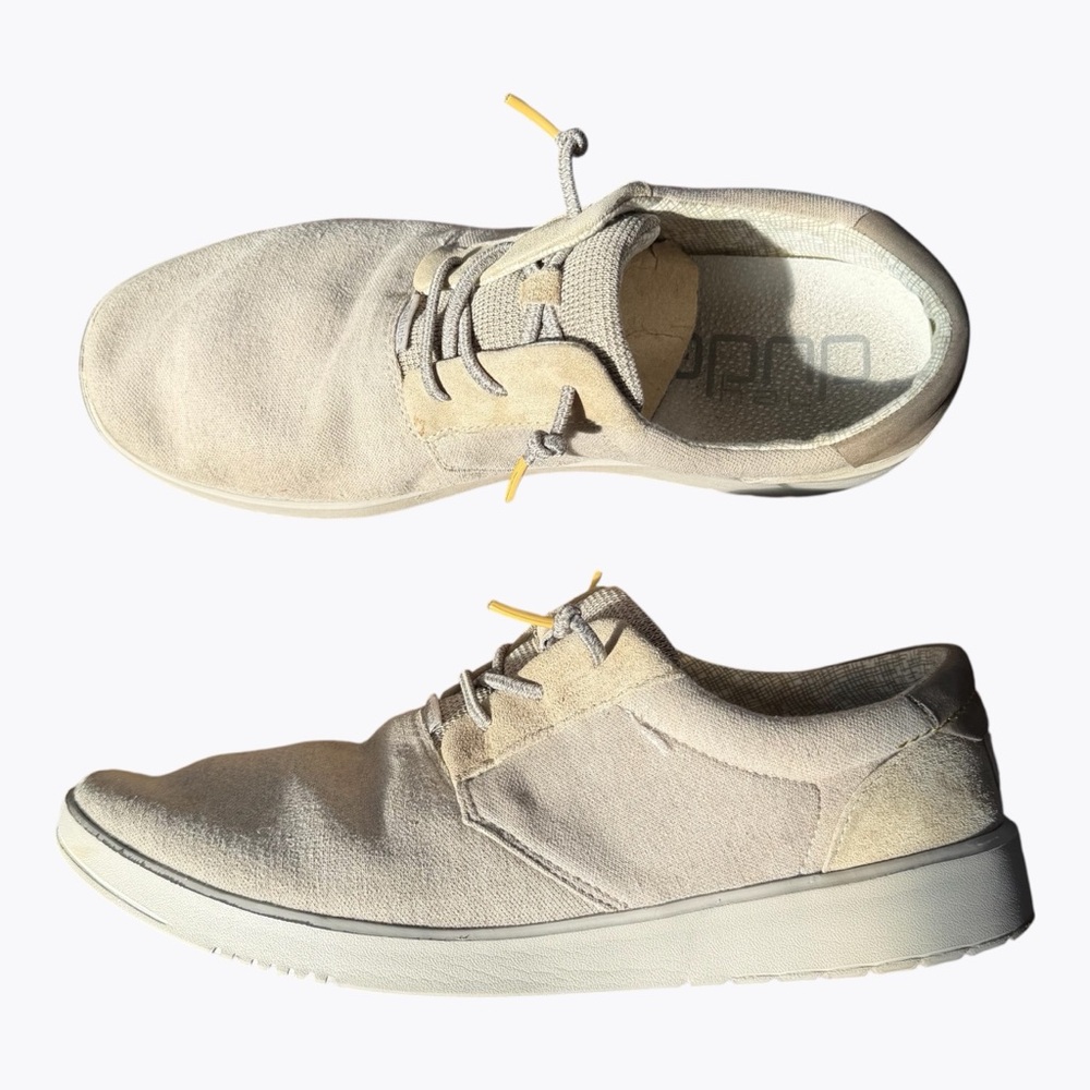 Hey Dude Hugo Stretch Sneakers Men’s 12 Beige Casual Comfort
